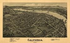 California 1902 Bird's Eye View, California 1902 Bird's Eye View